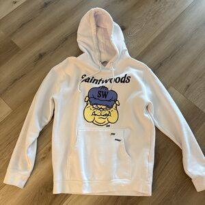 White Hoodie with Graphic Design